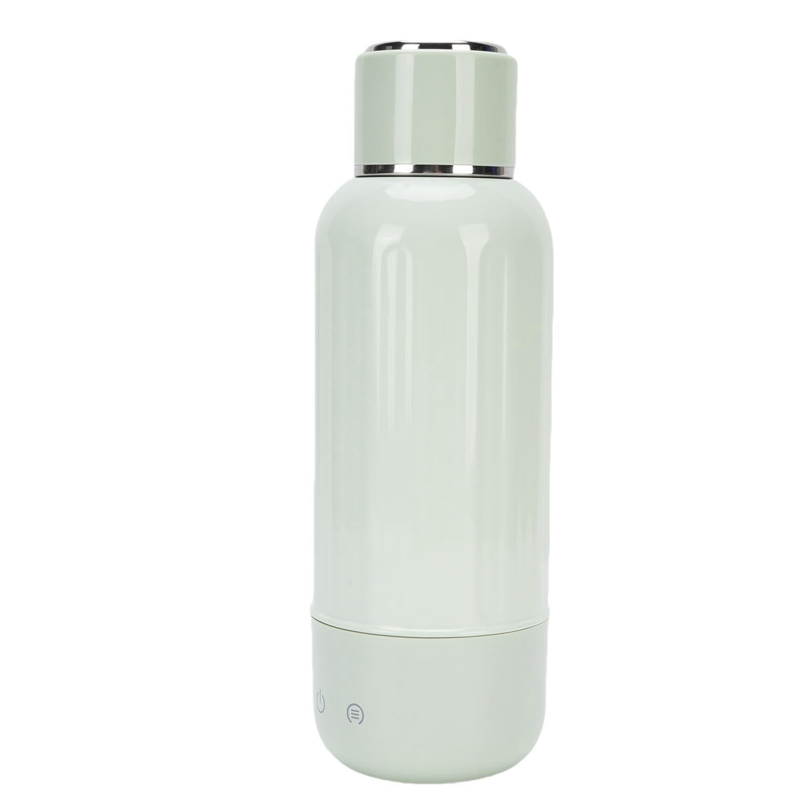 TARSHYRY Reise-Wasserkocher, Kabellos, Wiederaufladbar, Tragbar, Kleiner Wasserkocher, Heizung mit 5 Temperaturreglern für Camping, Auto, Reisen, Outdoor, 316 Edelstahl, 500 Ml (GREEN)