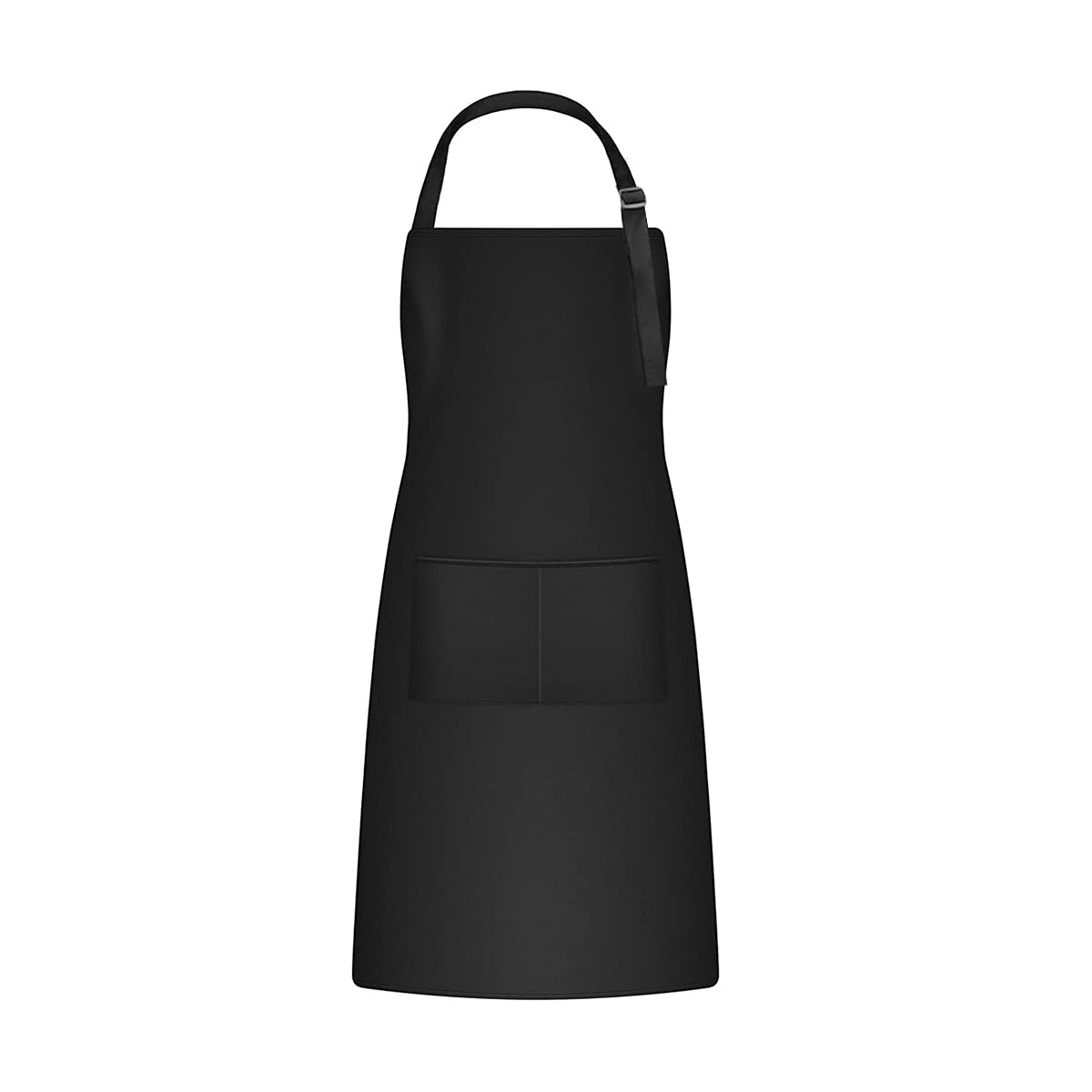 Chef Apron, 1Pcs Cooking Aprons with 2 Pockets Waterproof for Women Men Restaurant Kitchen Baking (Black)