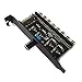 smallJUN PC 8 kanałów wentylator piasta chłodząca wentylator regulator prędkości do obudowy procesora HDD VGA PWM wentylator PCI wspornik mocy 12 V SATA/4-pinowe sterowanie wentylatorem czarne
