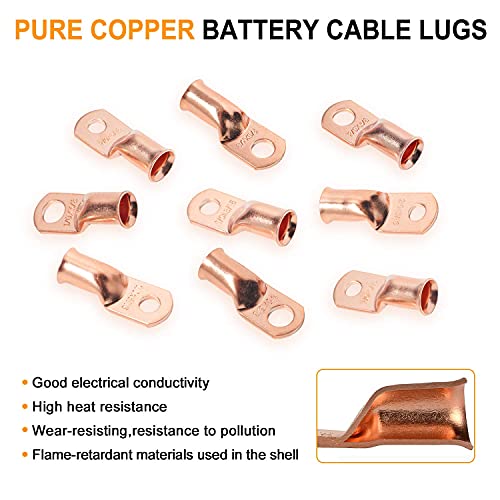 Terminales cable 2/0 AWG conectores de cobre para crimpar de 3/8 5