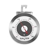 Salter 513 SSCREU16 Edelstahl Backofenthermometer - Temperatur von 50-300°C, Aufhängen Oder Auf Ofenregal Stellen, Analog Küchenthermometer, Fleischthermometer, Leicht Lesbar, 7cm Durchmesser