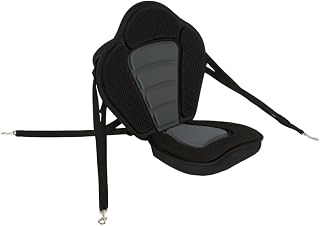 AQUASTIC Asiento para kayak SUP | poliéster duradero e impermeable | cómoda espuma EVA | cuatro correas de fijación ajustables | bolsa de almacenamiento con cerradura