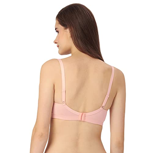 Image of SOIE Women's Cotton Spandex Non Padded Non Wired Full Coverage Encircled T-Shirt Bra with Adjustable Straps & U-Back - Everyday Comfort Fit