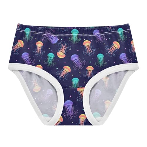 Little Girl Underwear Toddler Panties Kids Undies Colorful Jellyfish Soft Cotton Briefs 2T-8Y