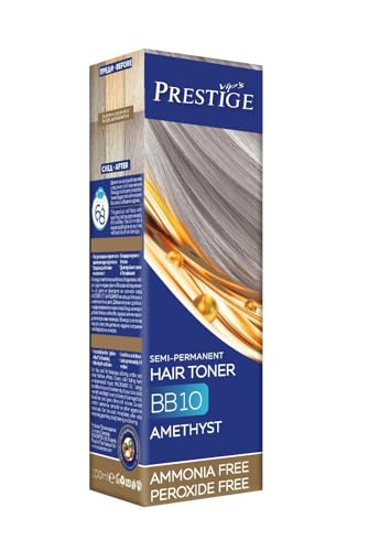 Vips Prestige | Polutrajna boja za kosu i tonik u boji Amethyst 10 | Boja bez amonijaka i peroksida | S maslinovim uljem, uljem makadamije i ricinusovim uljem | Hrani, hidratizira i daje sjaj