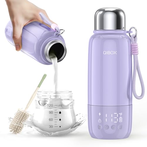 Image of Portable Bottle Warmer for Travel - 3Min Fast Heating of Breast Milk and Formula, 36W Fast Charge, 17 Ounces Large Capacity, Baby Bottle Warmer On The Go for Outdoor Airplane and Car