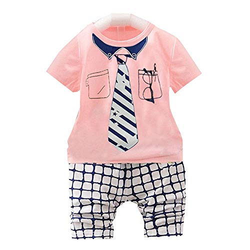 Image of Bold N Elegant Unisex Kid Cotton Solid Playful Happy Face Print Half Sleeve T-Shirt & Denim Shorts Summer Clothing Set