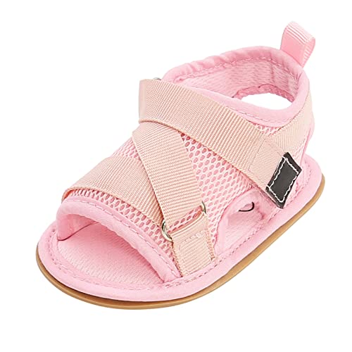 Boys Baby Sandals First Colour Kids Non-Slip The Toddler Prewalker Barefoot Soild Girl 018M Toddler Sandals Boys Size 8 (Pink, 6-12 Months)