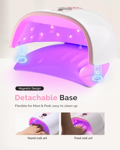 Image of MelodySusie Cordless UV Nail Lamp with 3 Timers & Smart Sensor, 2026 Uprgraded P-Plus30G Rechargeable UV Light Cures All Gels, Especially Builder, Hard, Extension, Acrylic & Chrome Gel Polishes Pink