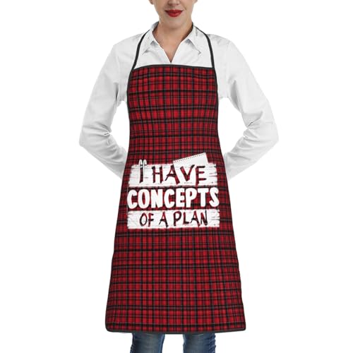 nopicsn I Have Concepts of a Plan 2024 Election Apron for cooking with Pockets Women Men Kitchen Chef Funny Aprons