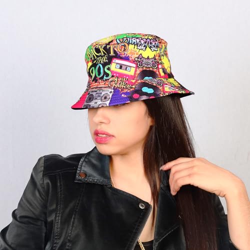 Sombrero Bucket Retro 80 90s para Mujer y Hombre miniatura 3