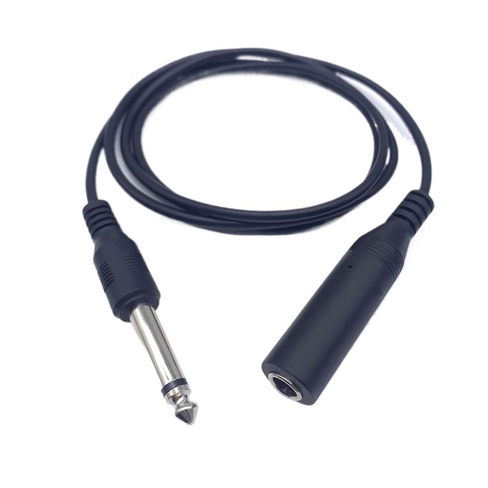 Micro étendu mâle vers femelle de 6,5 mm, câble d'extension de guitare sonore, câble audio mono étendu de 6,35 mm