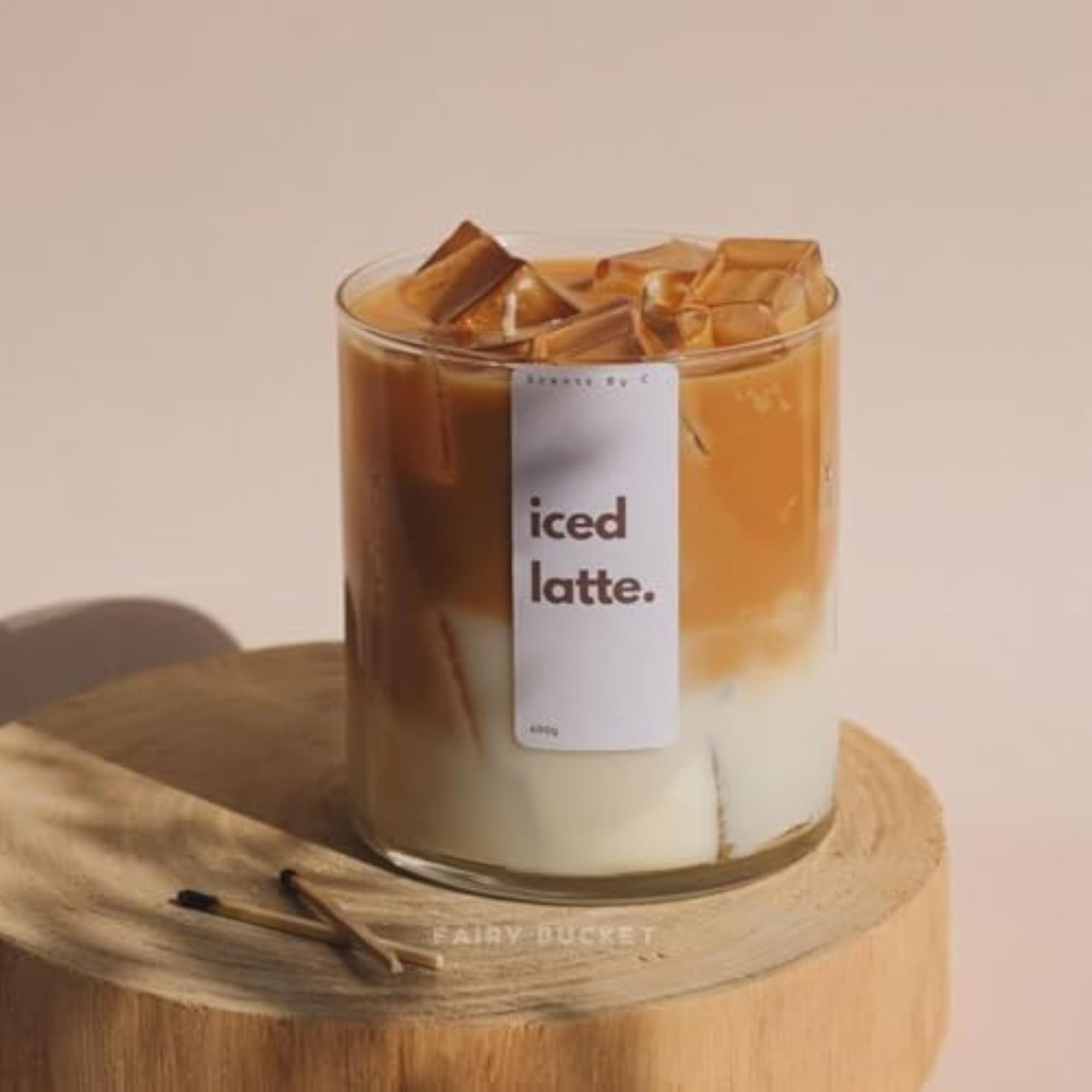 Iced Coffee Candle Jar - Hazelnut & Vanilla Scented Candle