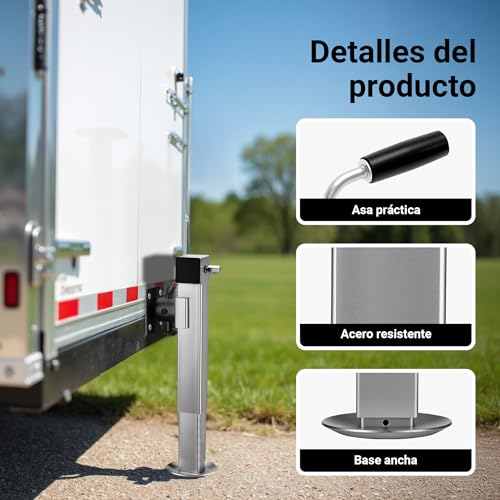 Pies de apoyo plegables XPOtool para remolque basculante y plataformas de 1350kg 7