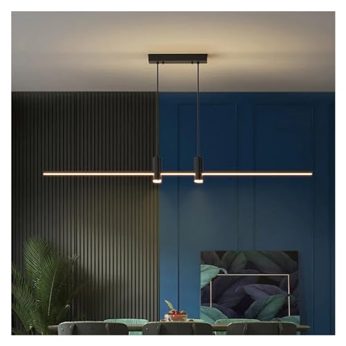 Suspension luminaire îlot de cuisine or et noir moderne pour salon chic