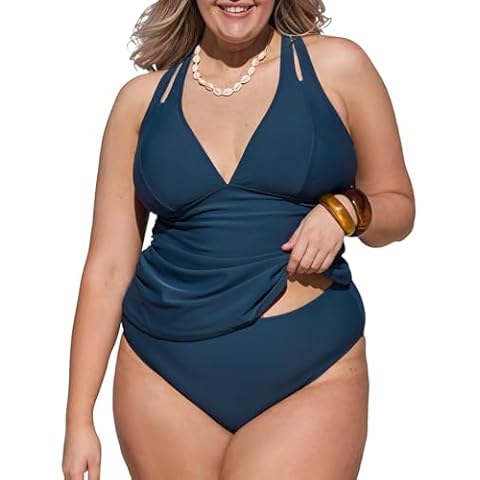 CUPSHE Women's Adjustable Tankini Set Cover