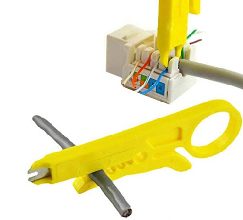 Mini Wire Stripper 3 Pcs Network Wire Stripper Punch Down Cutter for Network Wire Cable, RJ45/Cat5/cat6 Data Cable, Telephone Cable and Computer UTP Cable