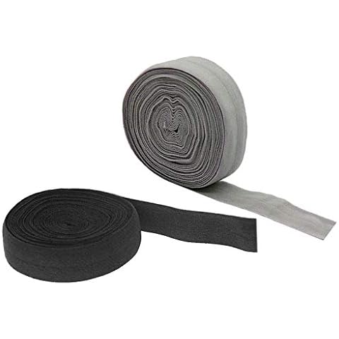 2Rollen Falzgummi - Elastisches Einfaßband Schrägband 20mm breit 10m lang Textilband Cover