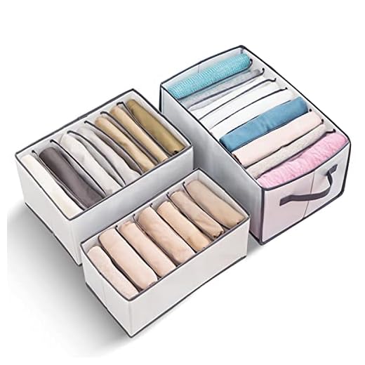Organizador de ropa de armario, 3 paquetes armario de almacenamiento múltiples rejillas lavable Visible plegable para ropa de camiseta, Legging, vestido, suéter, bufanda, vaqueros, pantalones