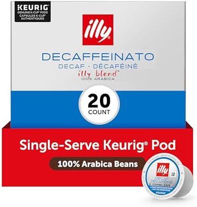 illy Decaf Coffee K Cup, Classico Decaffeinated Medium Roast, 10 Ct 2 Pack