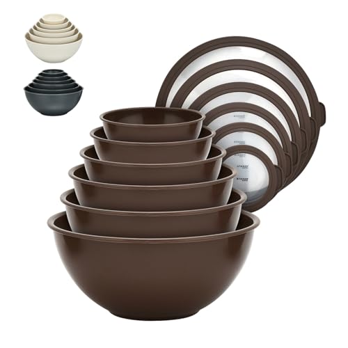 Bakken Master 12 Piece Plastic Nesting Bowls Set
