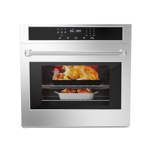 30 Inch Electric Wall Oven, 4.8 Cu.ft Built-in Single Convection Oven with Self-Cleaning, Broil, Bake, Safety Lock, LED Touch Control for Kitchen Cabinet