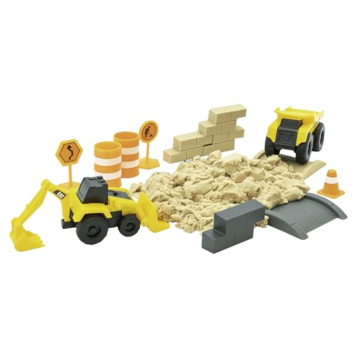 Image of CAT Construction Toys, Dig N' Build Dirt Playset with 10 Oz of Compound, 2 Little Machine Vehicles, Ages 3+