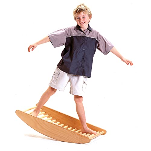 EDUPLAY 170-255 Sprossenwippe, Balanciersteg, aus Holz, Natur