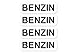 Aufkleber Set Benzin Schild Warnhinweis Tanken 4X Autoaufkleber Waschanlagenfest Witterungs- und UV-beständig