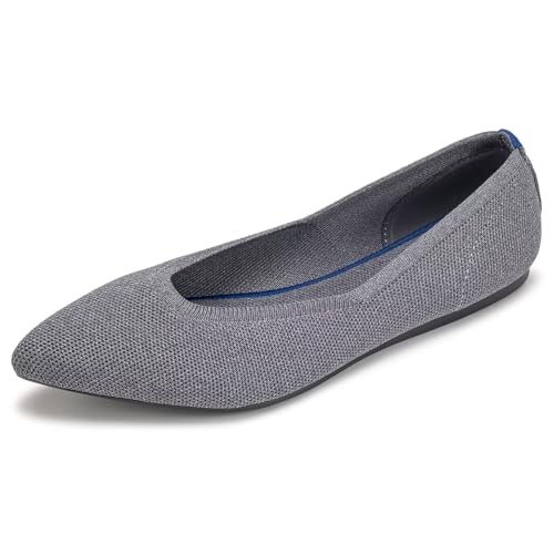 Image of Frank Mully Womens Pointed Toe Flats Knit Dress Shoes Comfort Women Shoes Softable