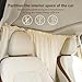 Shakas 2 PCS Car Privacy Curtains, Front and Rear Partition Sun Protection and Heat Insulation Covers, Cute Flower Decoration Sleeping Curtains with Hook Suction Cup Accessory, for Cars SUVs (Beige)