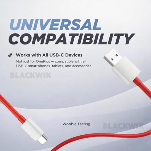 Image of Blackwik 80W USB to Type C Charging Cable Compatible with Oneplus devices