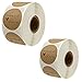 Handmade with Love Round Natural Kraft Realizzato a Mano con Amore Adesivi con Font Nero Totale 1000 Etichette,per Regalo Bomboniere Compleanno Matrimonio Battesimo Chiudi Pacchetti 1.5+1inch