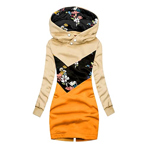 Oversize Pullover Damen Modisches Damen-Spleißblumen-Sweatshirt mit...