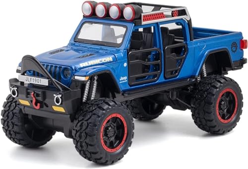 Image of Metal Pull Back Diecast Car 1:32 Rubicon 4X4 Pull Back Car Model with Sound Light Boys Gifts Toys for Kids【Pack of 1】