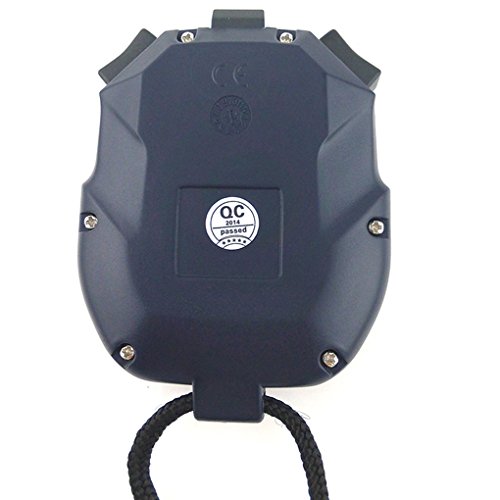 JZK Handheld Digital Stoppuhr Timer, 2 Zeilen 10 Speicher, Countdown Alarm, Akku + Lanyard, PC2810, für Sports Training