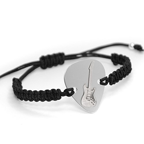 PÚASdePLATA. Lot de médiator de guitare et bracelet macramé avec médiator Col. Anilla Púa Fender Strato Macramé Noir - Les Beatles, Paul McCartney, John Lennon, RIngo Starr, George Harrison PÚASdePLATA. Lot de médiator de guitare et bracelet macramé avec médiator Col. Anilla Púa Fender Strato Macramé Noir – Image 4