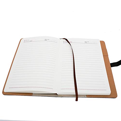 Carnet de notes élégant en simili cuir souple noir avec stylo inclus - 4