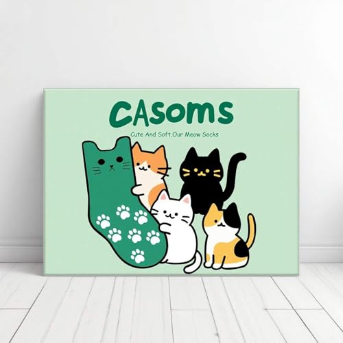 Image of Fashion Cotton Crew Cats Socks Funny Novelty Casual Cute Colored Cat Ears Socks Birthday Gifts for Women