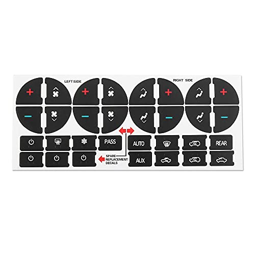 X Autohaux Car Ac Button Decal Stickers Ac Panel Decals 31 Button For Gmc Sierra 3500 Hd For Chevrolet Suburban Silverado #TOP26