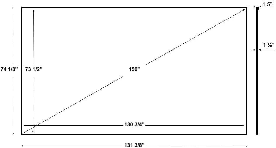 Miniatura 3 de Silver Ticket Products Serie S7 - Marco fijo de cine en casa de 6 piezas, marco fijo 4K8K Ultra HD, HDTV, HDR y pantalla de proyección 3D activa,