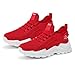 Chunky Sneakers for Women,Slip on Breathable Mesh Lightweight Sneakers,Non Slip Walking Comfortable Shoes,Casual Thick Bottom Running Work Shoes,Fashion Soft Sole Shoe Red
