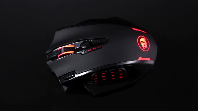 REDRAGON M913 Impact Elite Draadloze Gamingmuis, 16000 DPI Bekabeld Rgb Gamermuis Met 16 Programmeerbare Knoppen 45 Uur Batterij En Pro Optische Sensor 12 Zijknoppen Mmo Muis