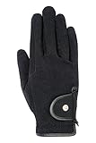 HKM Erwachsene Reithandschuhe -Professional Nubuk Lederimitat-9191 schwarz/schwarzS Hose, 9191, S