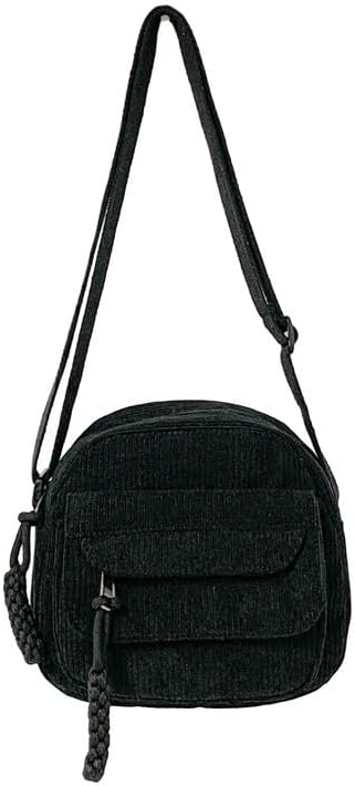 Cute Crossbody Bag Purse for Women, Corduroy Kawaii Shoulder Bag Aesthetic Small Wallet Bag