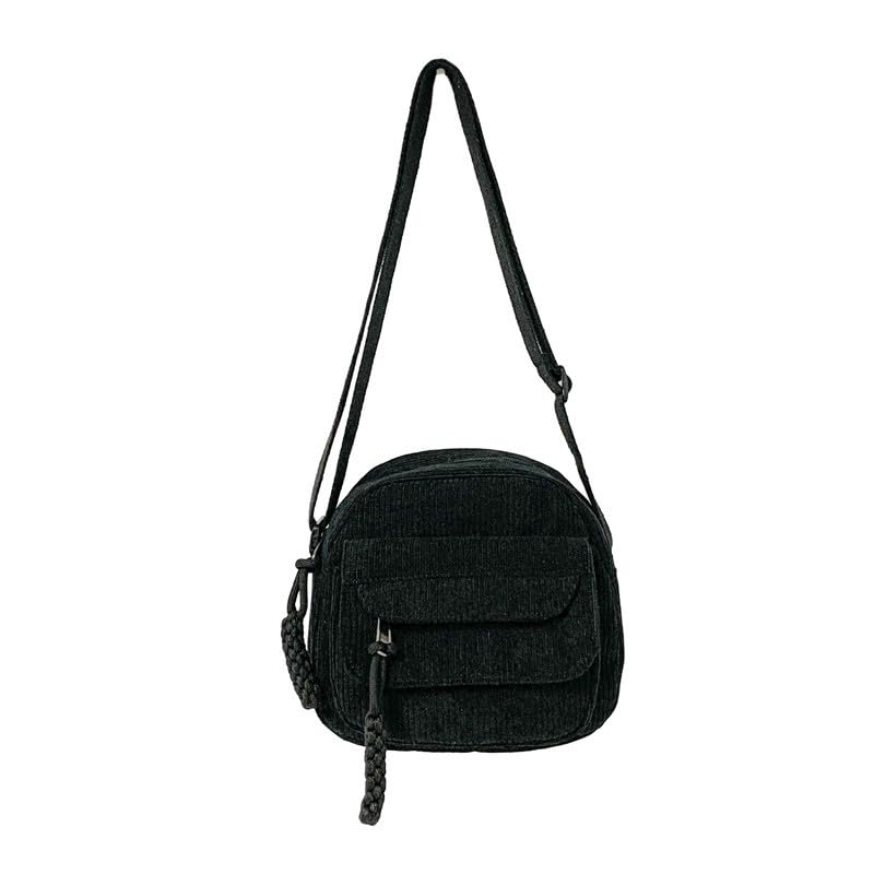Cute Crossbody Bag Purse for Women, Corduroy Kawaii Shoulder Bag Aesthetic Small Wallet Bag