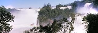 Floodwaters at Iguacu Falls Argentina-Brazil Border Poster Print (18 x 7)