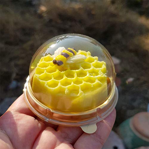 Image of Sakolla 2 Pack Honeycomb Silicone Soap Molds, 6 Cavity Hexagon Bee Silicone Molds for Soap, Lotion Bars, Wax Melts, Beeswax (Purple)