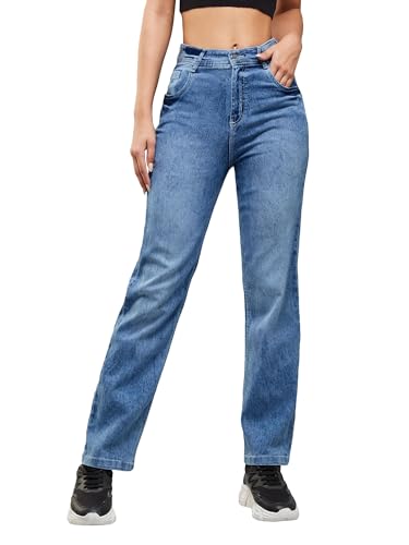 Jean large pour femme taille haute Dolce Crudo confortable