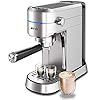 Wirsh espresso machine20 bar espresso maker with commercial steamer for latte and cappuccino expresso coffee machine with 42 oz removable water tankstainless steel home barista  urban country home decor
